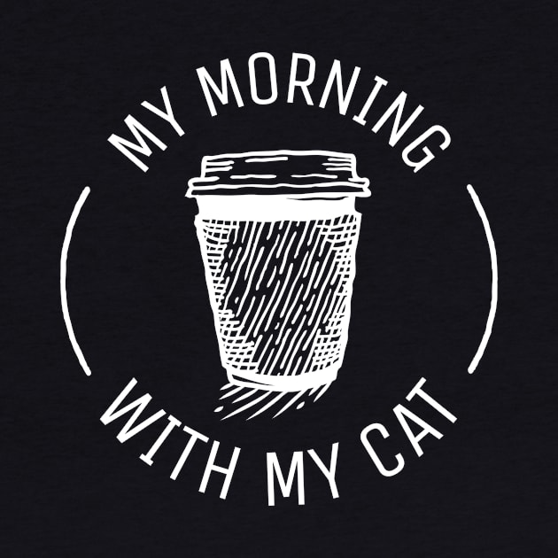 My morning coffee with my cat by crazytshirtstore